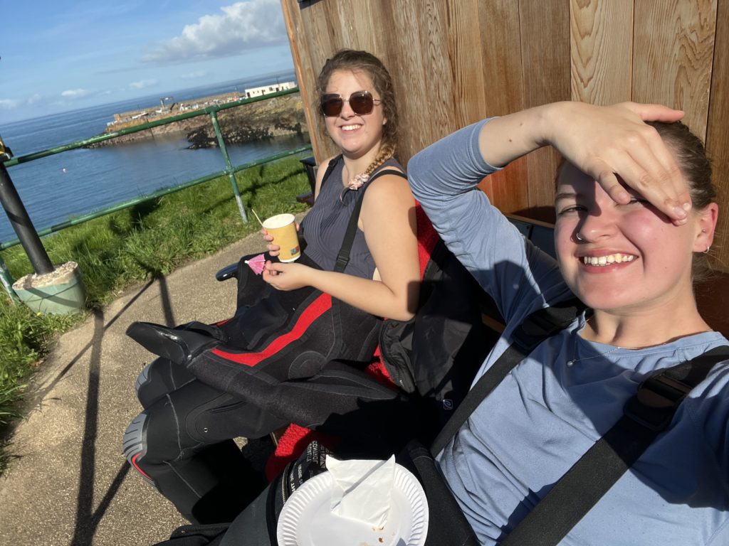 Me and Katie after a dive at Bouley Bay that was part of my PADI Open Water course.
